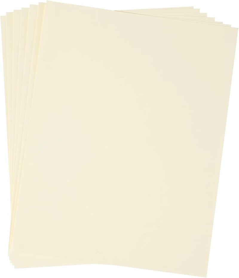 Wishop 20 Sheets Colored Thick Paper Cardstock Blank for DIY Crafts Cards Making, Invitations, Scrapbook Supplies (Cream, 8.5 x 11 inches) - Image 1